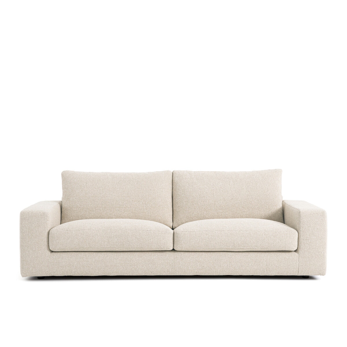 Καναπές με μπουκλέ ταπετσαρία Μ105xΠ217xΥ78cm