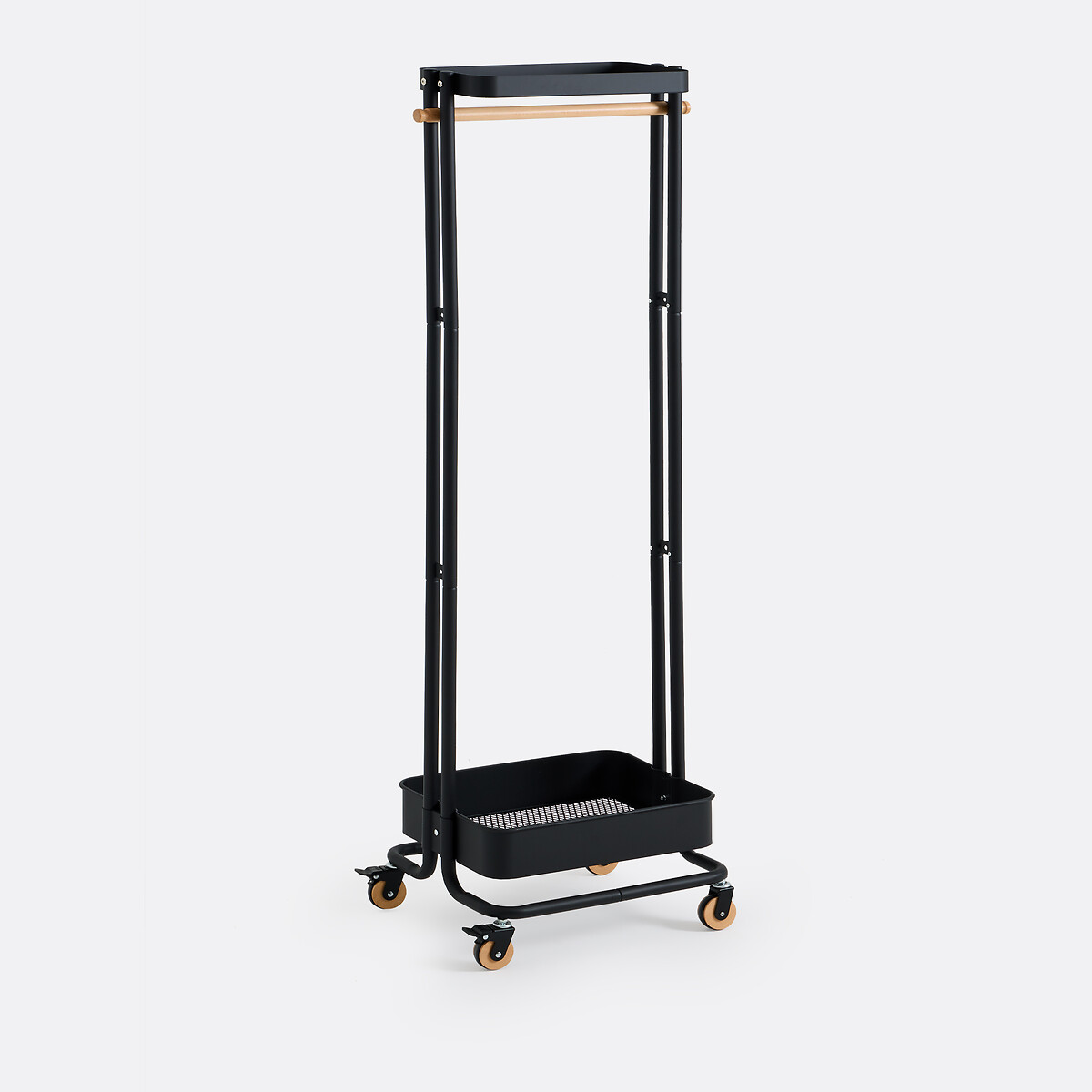 SO'HOME Καλόγερος με ροδάκια από μέταλλο και ξύλο καουτσούκ Π50cm