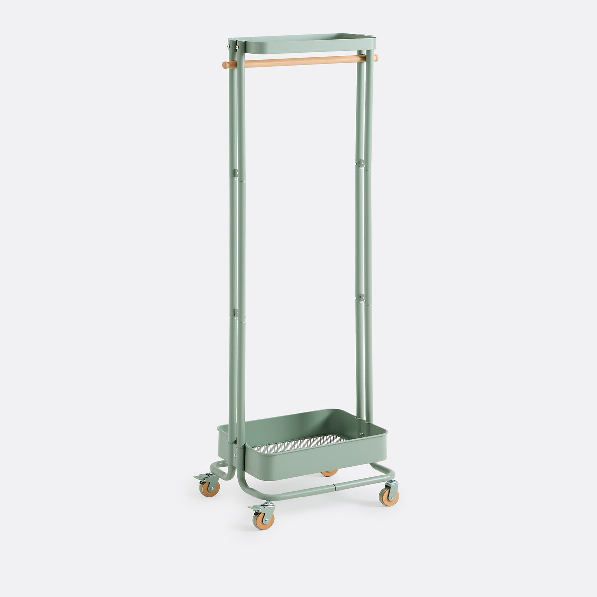 SO'HOME Καλόγερος με ροδάκια από μέταλλο και ξύλο καουτσούκ Π50cm