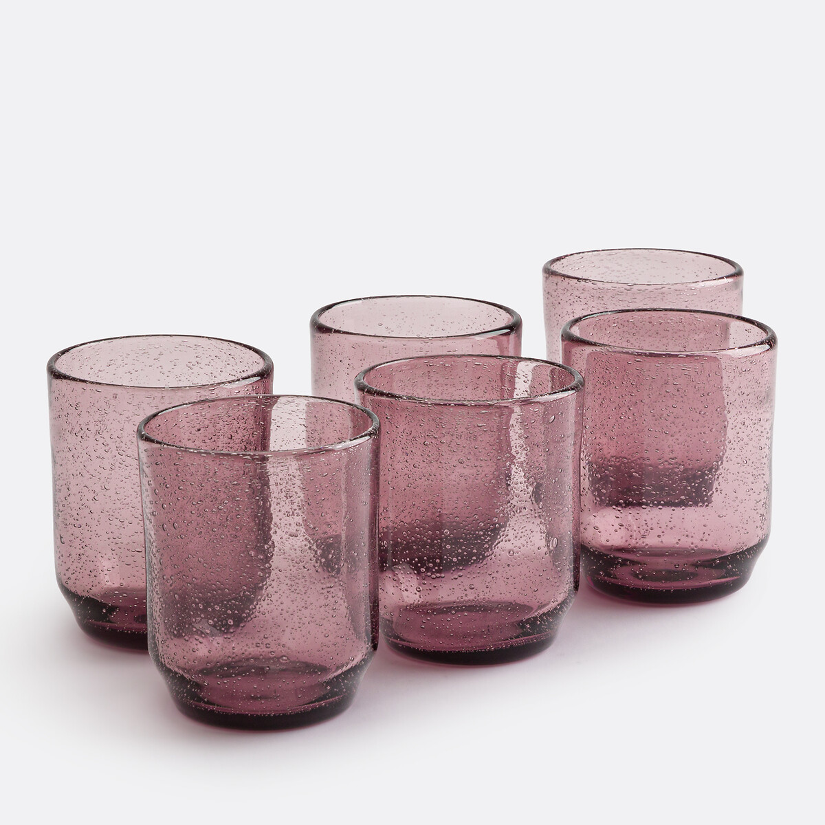 Σετ 6 γυάλινα ποτήρια με φυσαλίδες