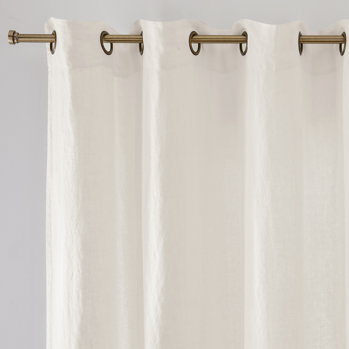 Κουρτίνα από λινό με καψούλια 250x140 cm