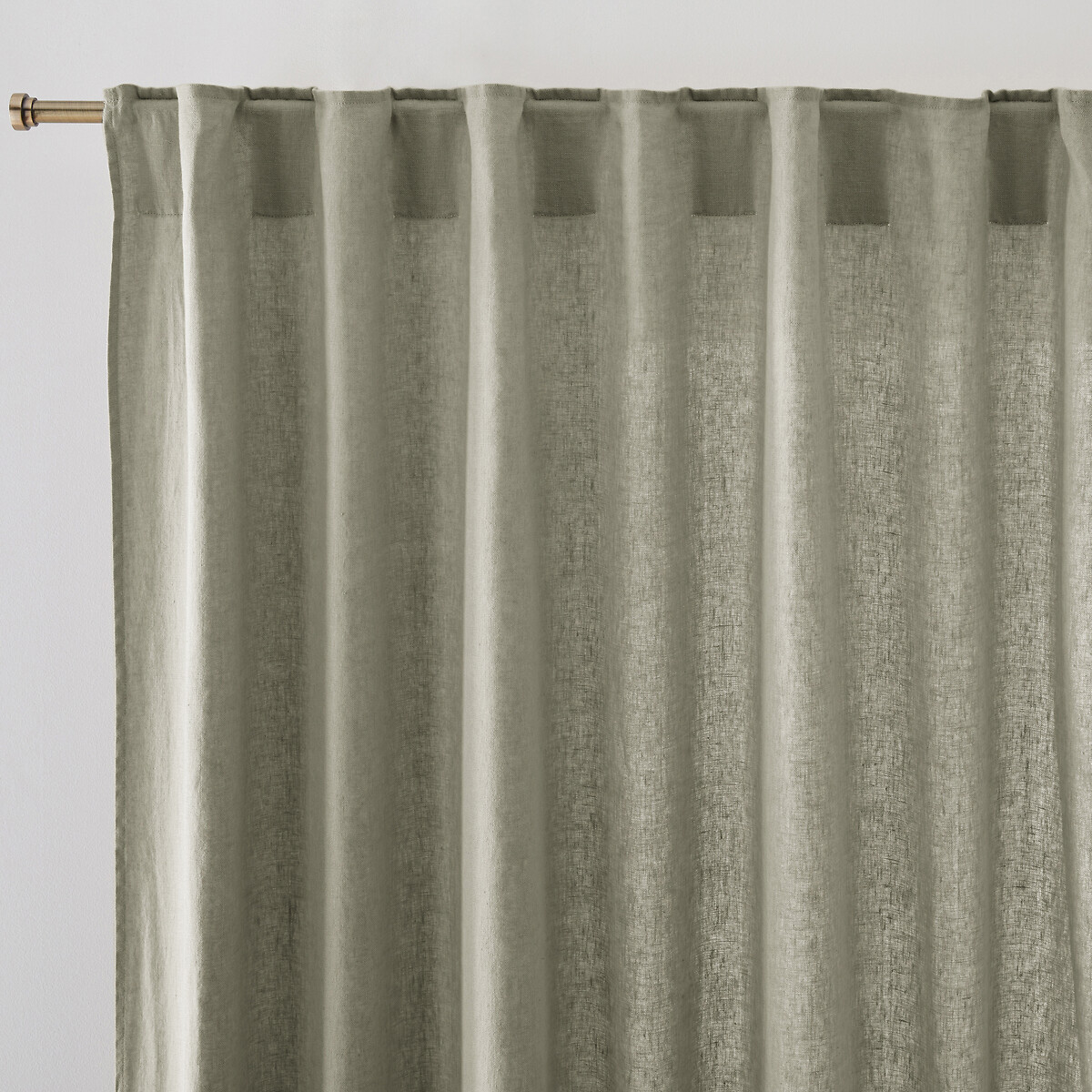 Λινή κουρτίνα με κρυφές θηλιές 250x140 cm