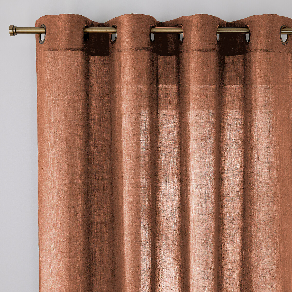Κουρτίνα με καψούλια από πολυέστερ και λινό 180x135 cm
