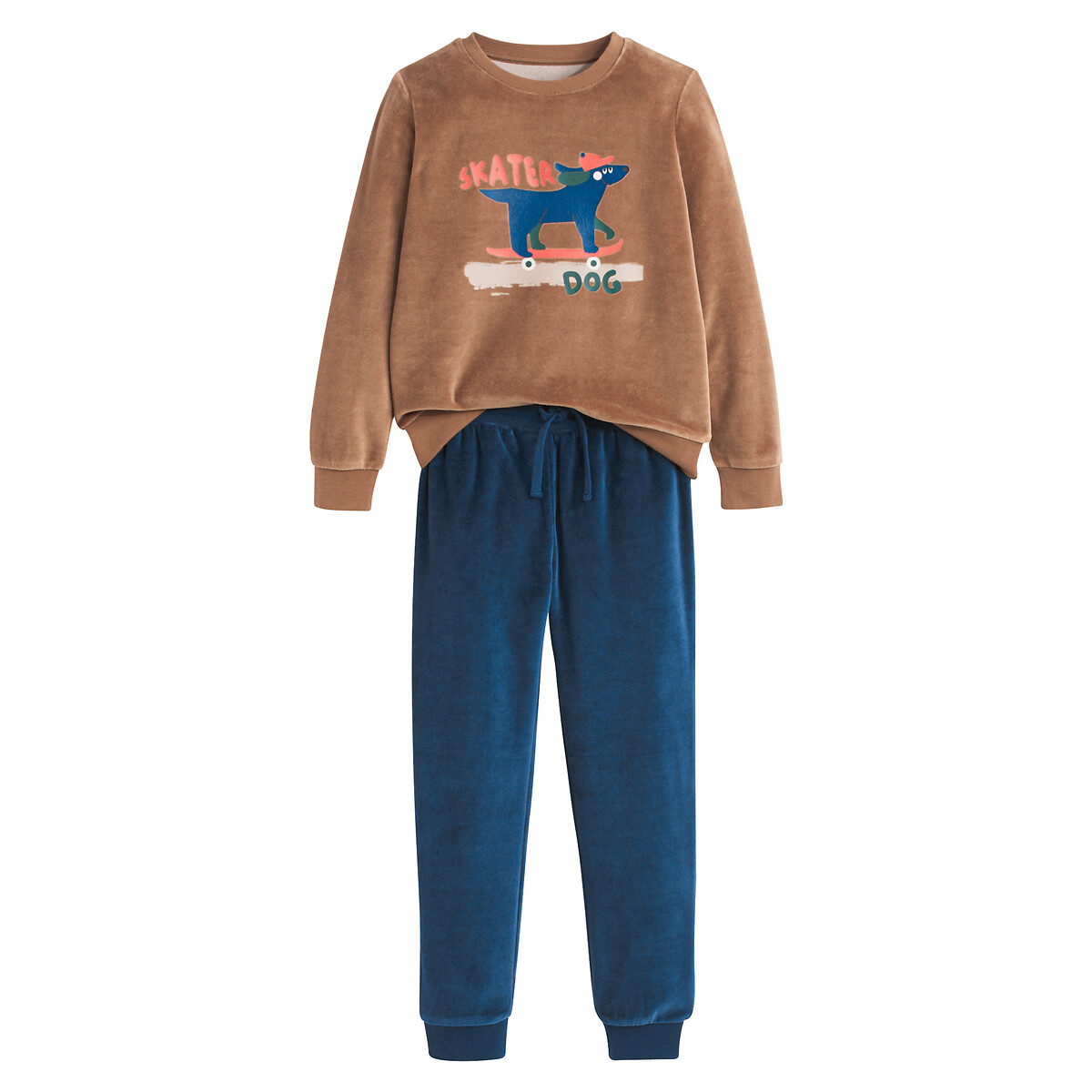 La Redoute Collections Βελουτέ πιτζάμα με στάμπα σκύλο