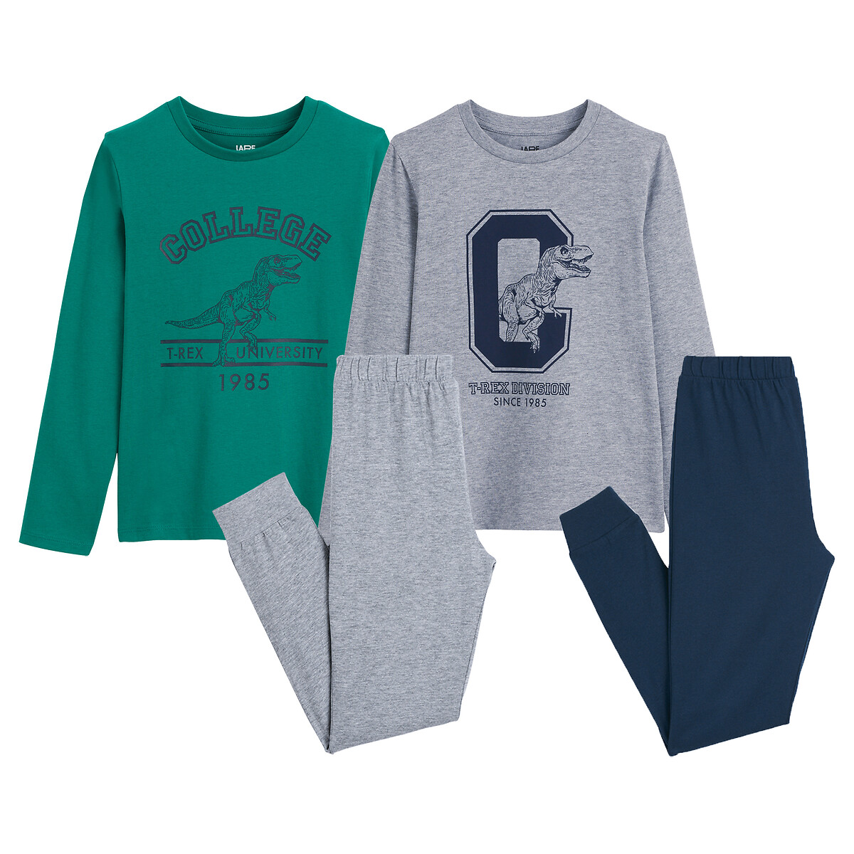 La Redoute Collections Σετ 2 πιτζάμες με δεινόσαυρους
