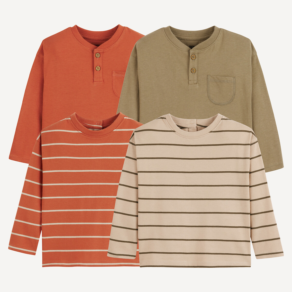 La Redoute Collections Σετ 4 μακρυμάνικες μπλούζες