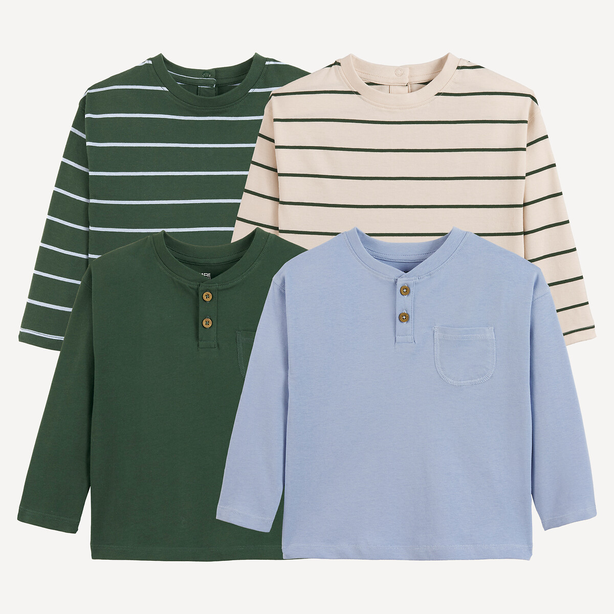 La Redoute Collections Σετ 4 μακρυμάνικες μπλούζες