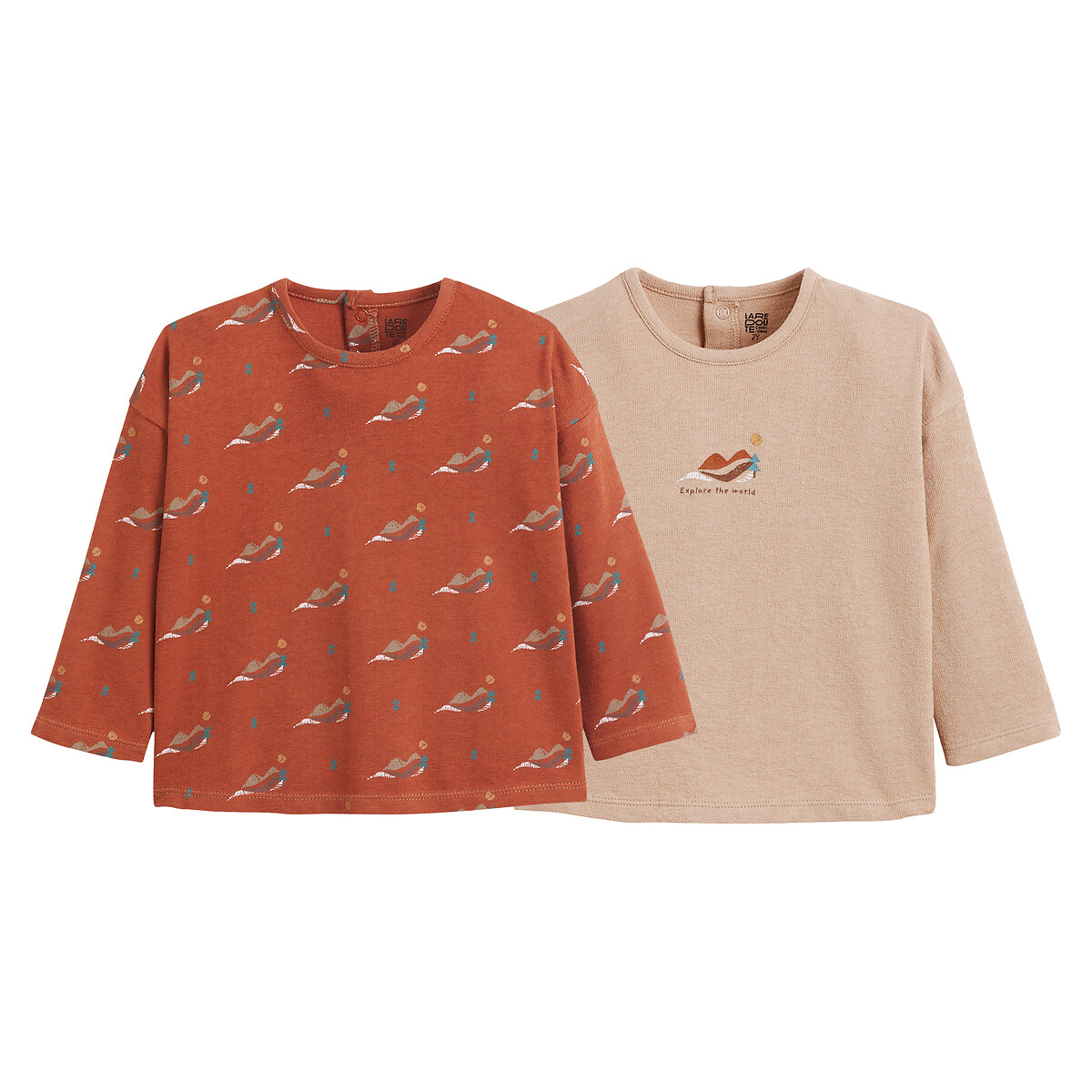 La Redoute Collections Σετ 2 μακρυμάνικες μπλούζες