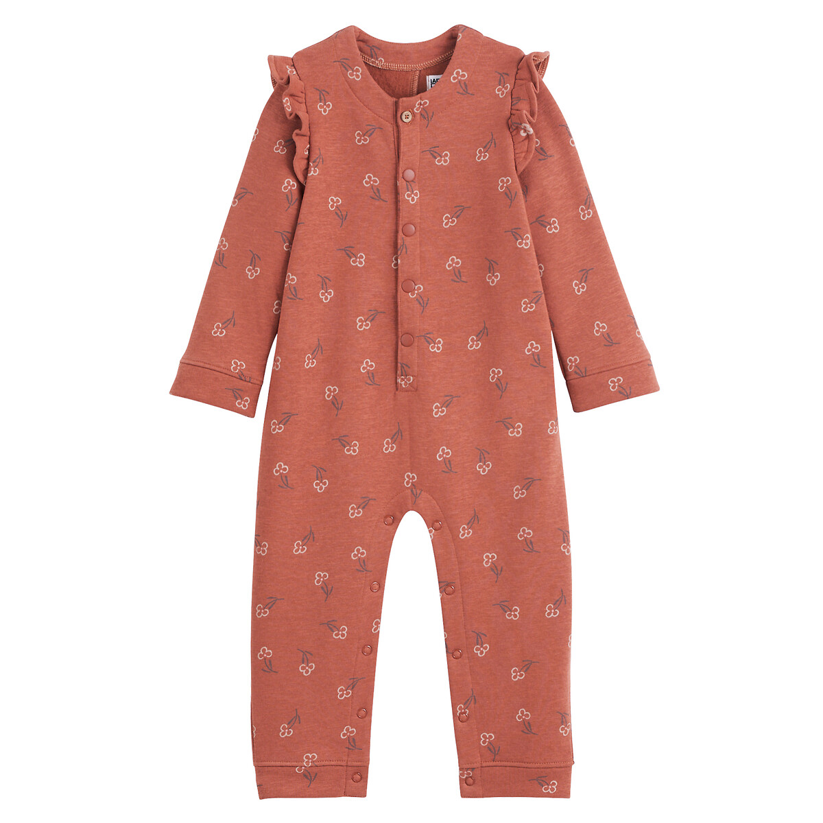 Ολόσωμο φορμάκι από φανέλα με φλοράλ μοτίβο