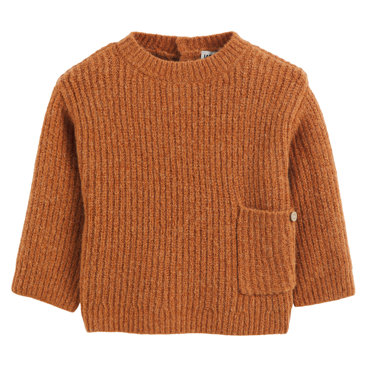 Πλεκτό με στρογγυλή λαιμόκοψη και χοντρή πλέξη