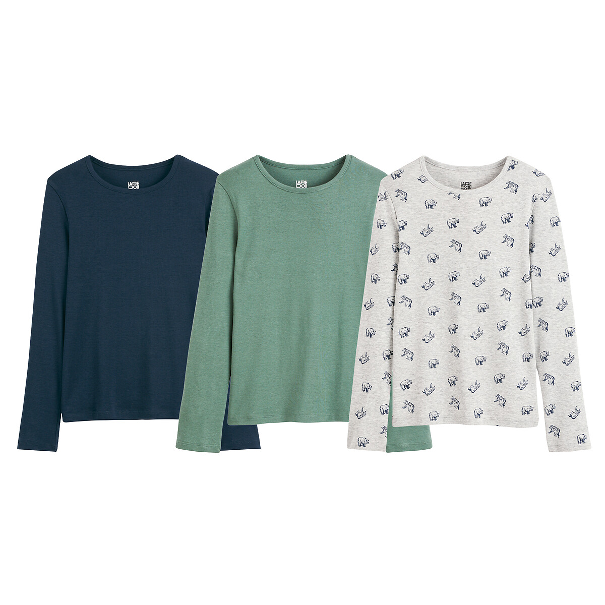 La Redoute Collections Σετ 3 ριμπ φανελάκια