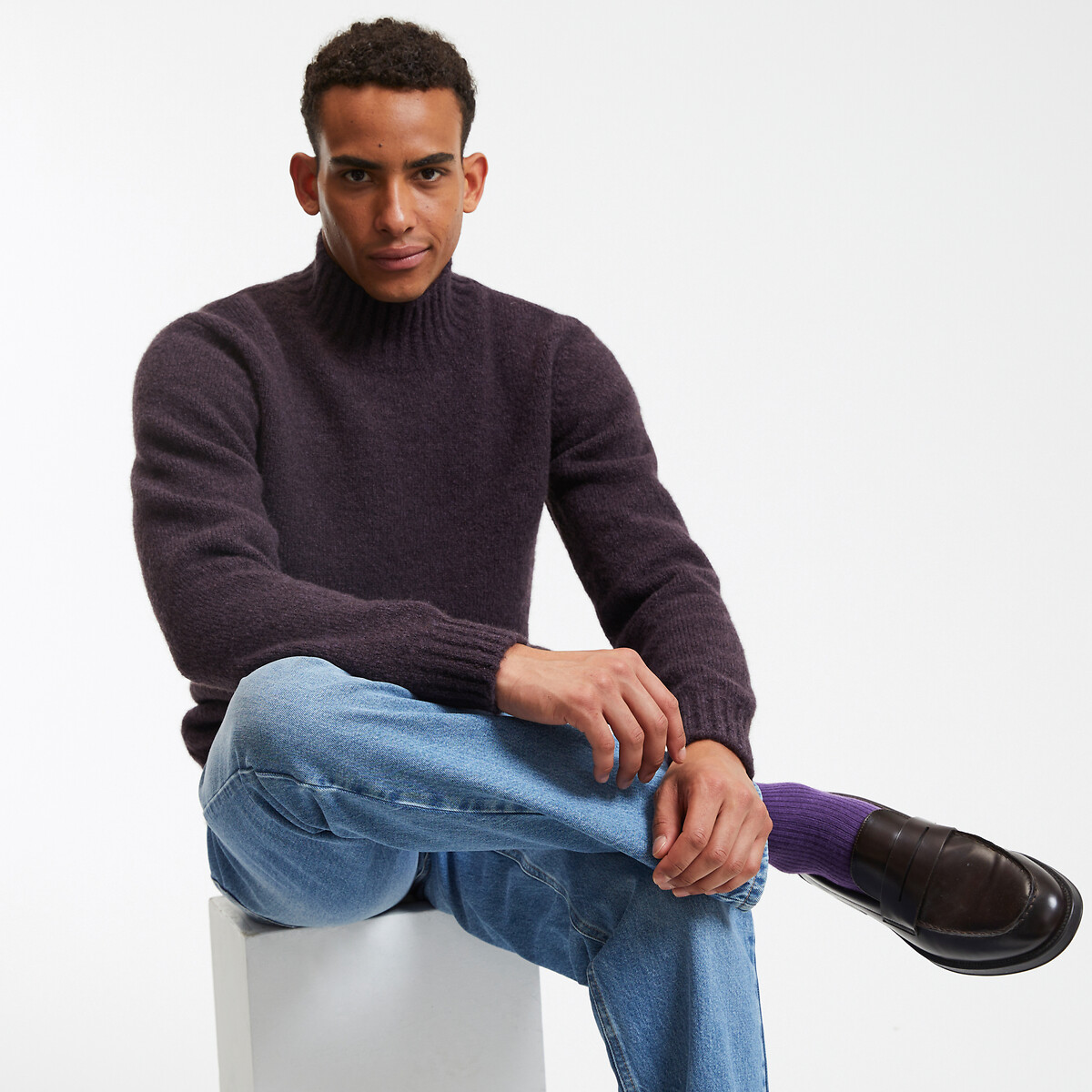 Χοντρό πλεκτό με όρθιο λαιμό