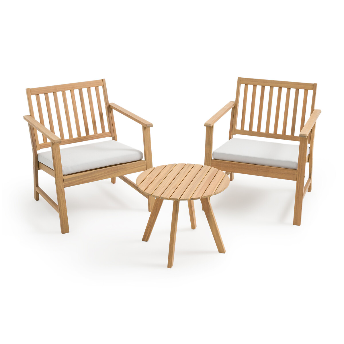 Σετ σαλονιού κήπου από ξύλο ακακίας Μ62xΠ62xΥ73cm