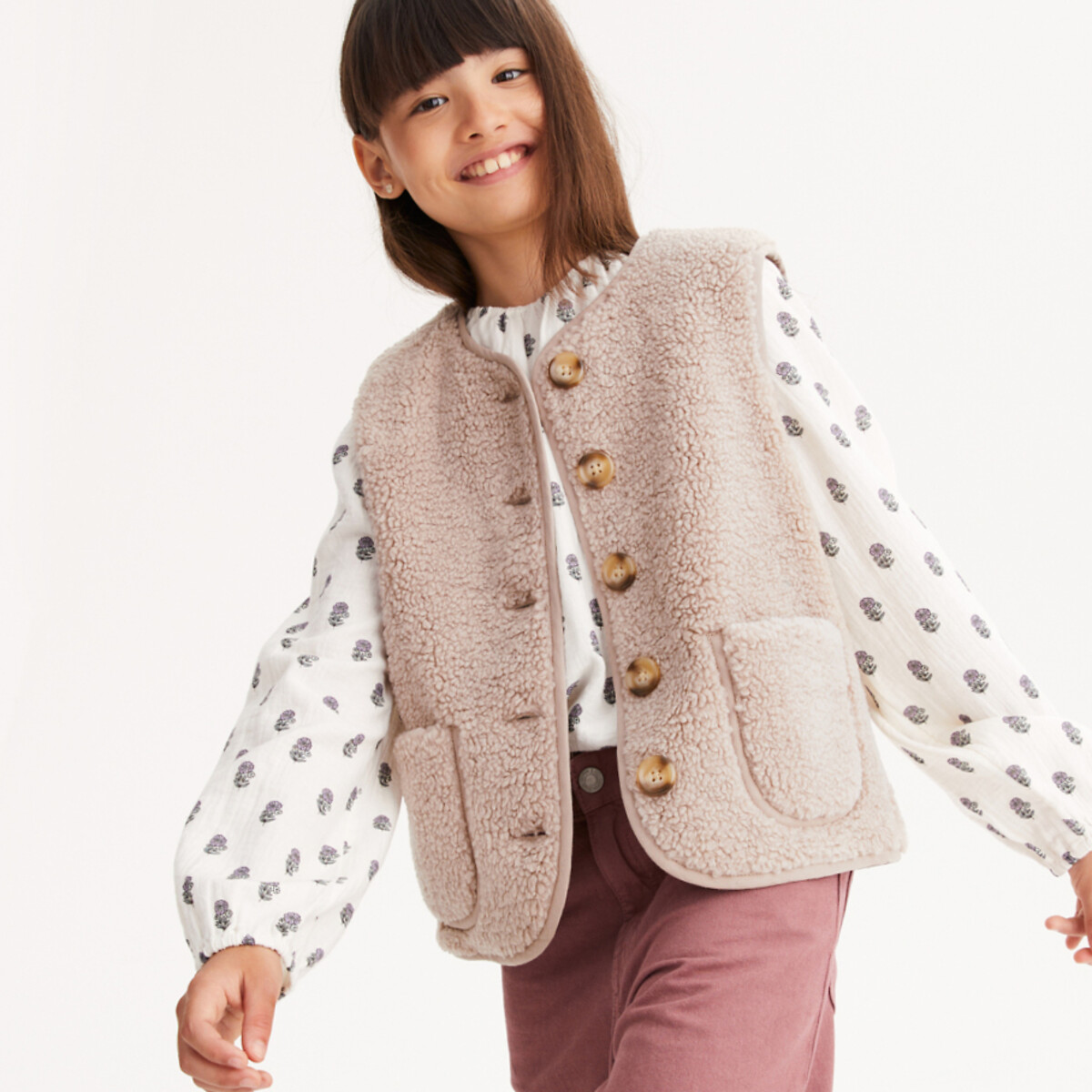 La Redoute Collections Αμάνικη ζακέτα από sherpa