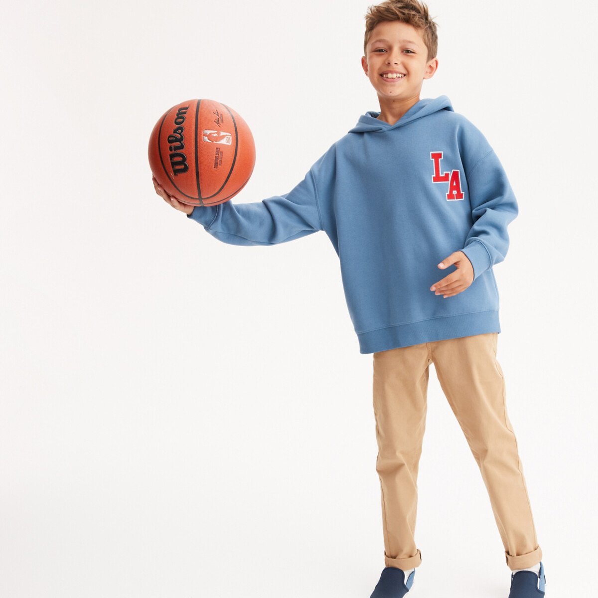 Φούτερ oversize από φανέλα με κουκούλα