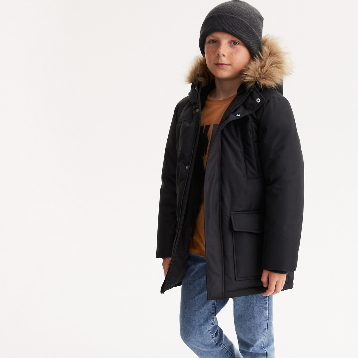 La Redoute Collections Ζεστό παρκά με κουκούλα και επένδυση από sherpa