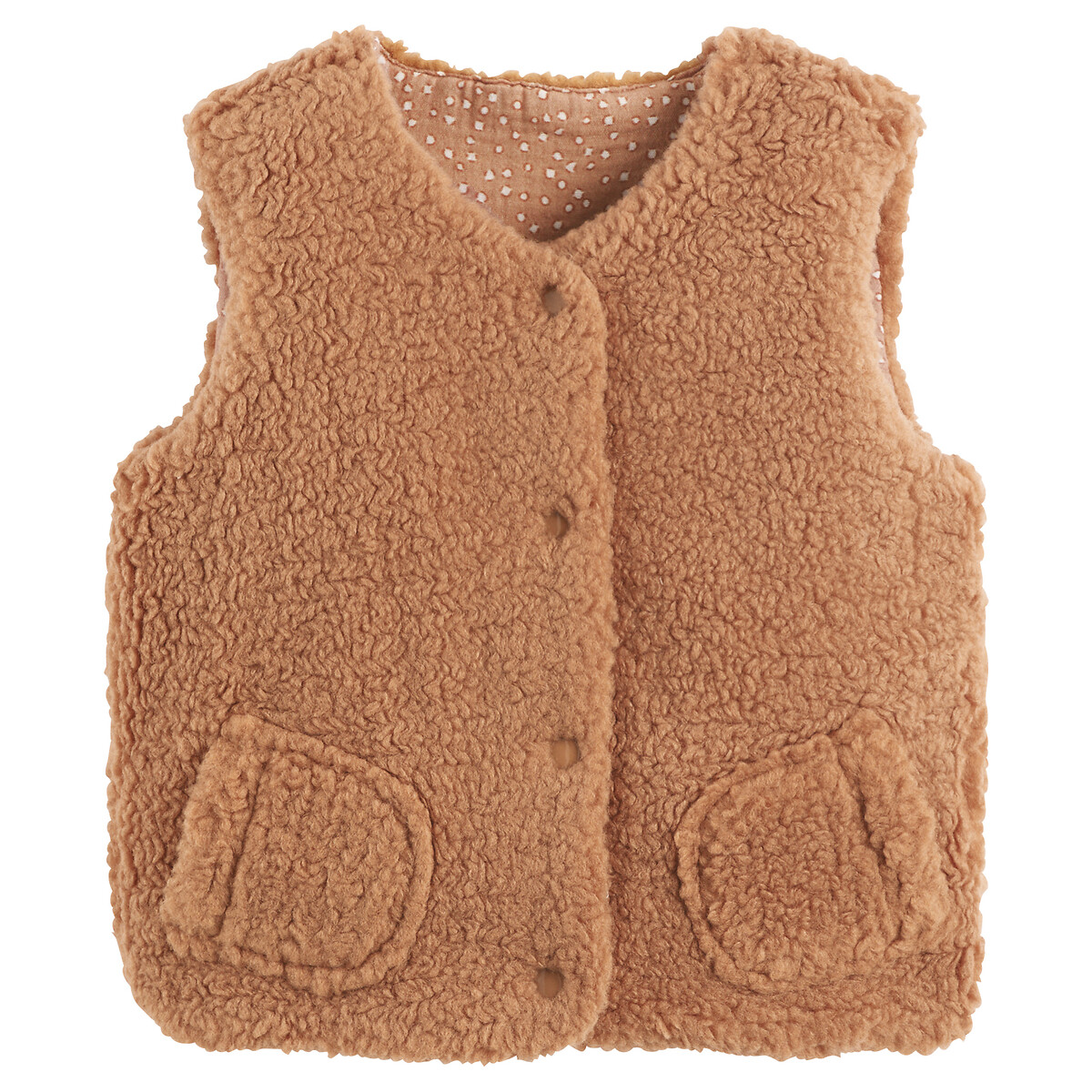 Αμάνικη ζακέτα διπλής όψης