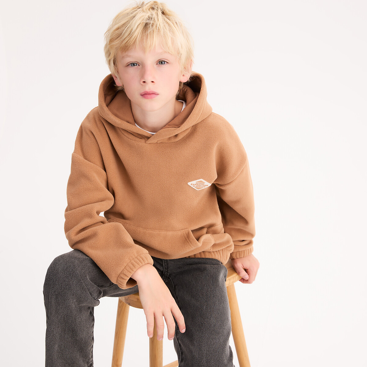 La Redoute Collections Φούτερ oversize από φλις με κουκούλα