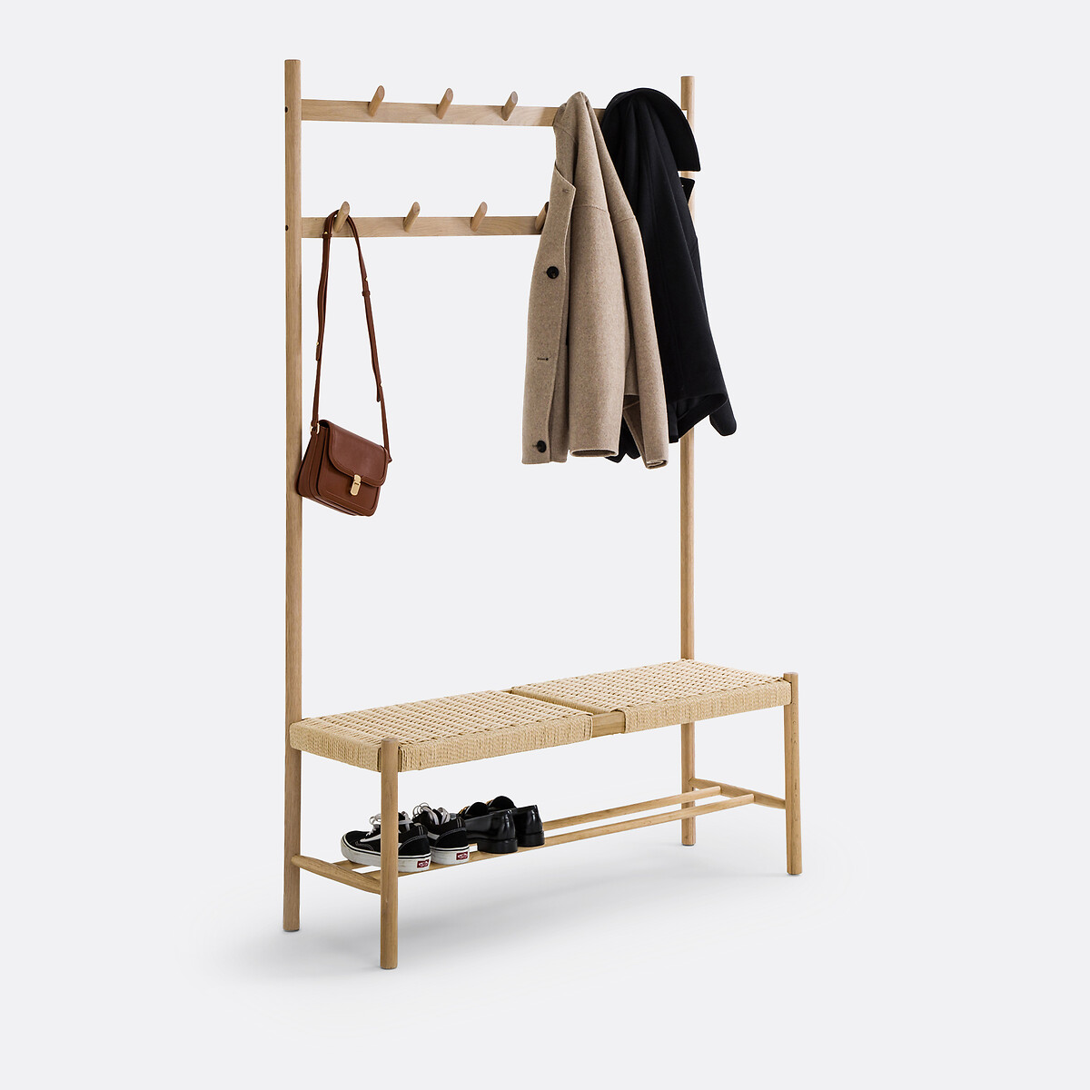 La Redoute Interieurs Βεστιάριο από μασίφ ξύλο δρυ και πλεγμένο σχοινί Μ39xΥ180cm