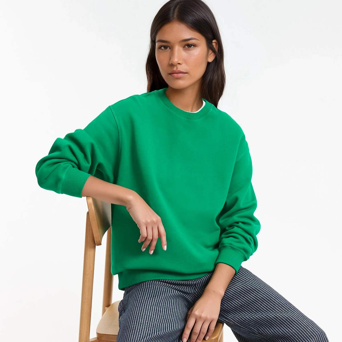 La Redoute Collections Φούτερ με στρογγυλή λαιμόκοψη