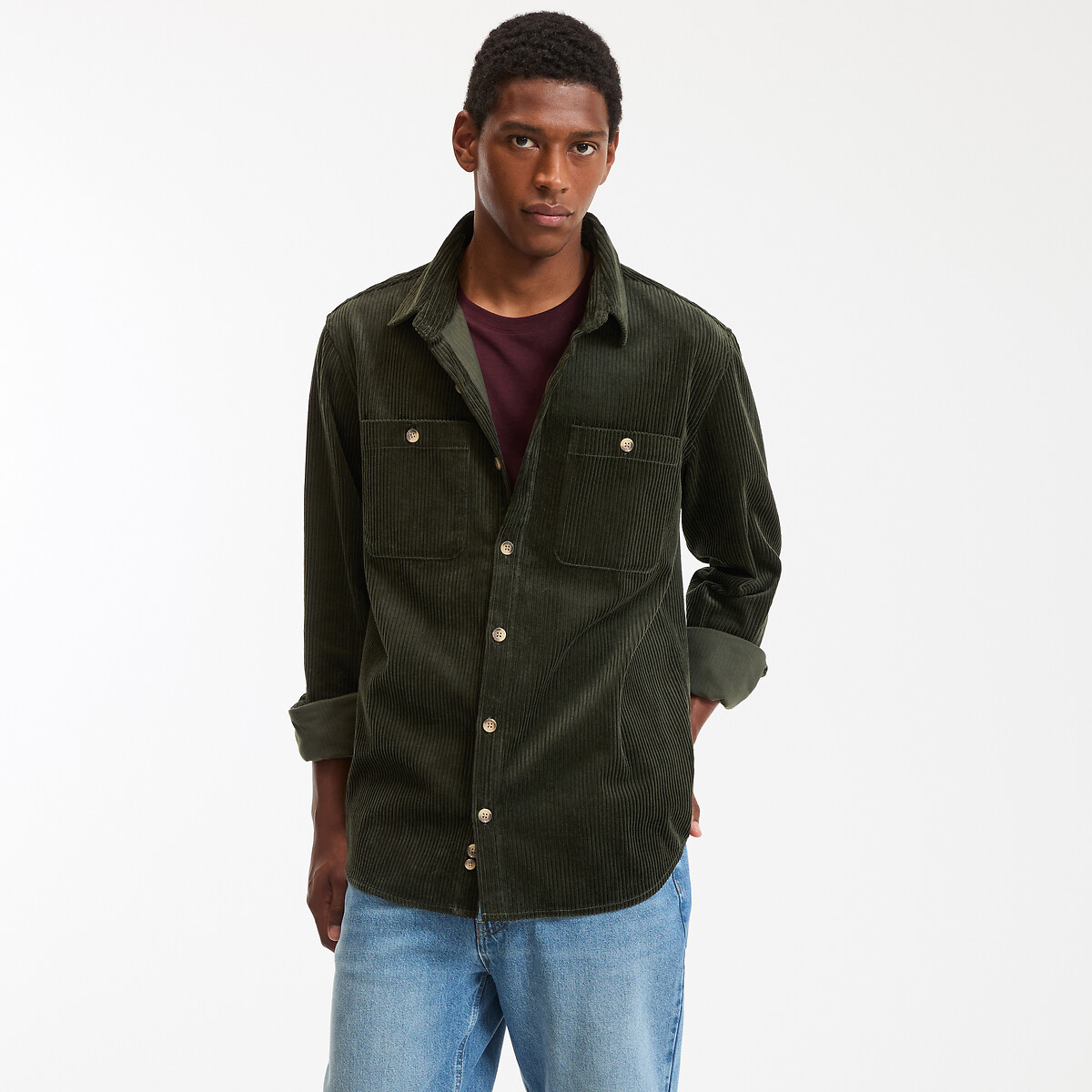 Μακρυμάνικο κοτλέ πουκάμισο-τζάκετ