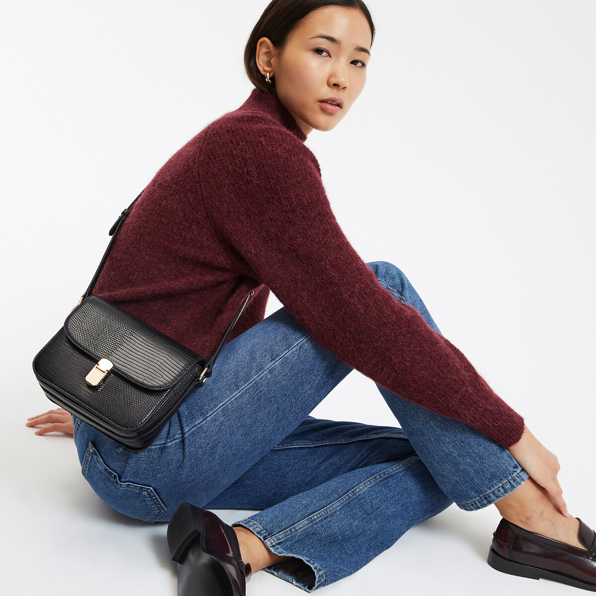 Τσάντα με μοτίβο δέρμα φιδιού