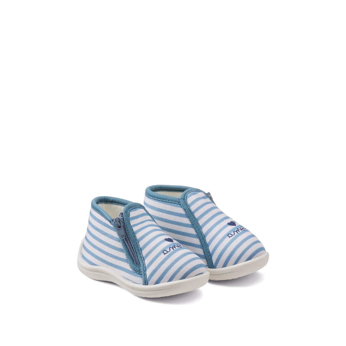 La Redoute Collections Ριγέ παντόφλες με φερμουάρ