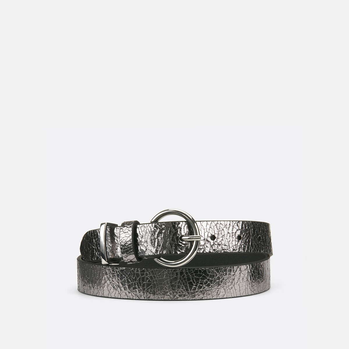 La Redoute Collections Δερμάτινη ζώνη με αγκράφα