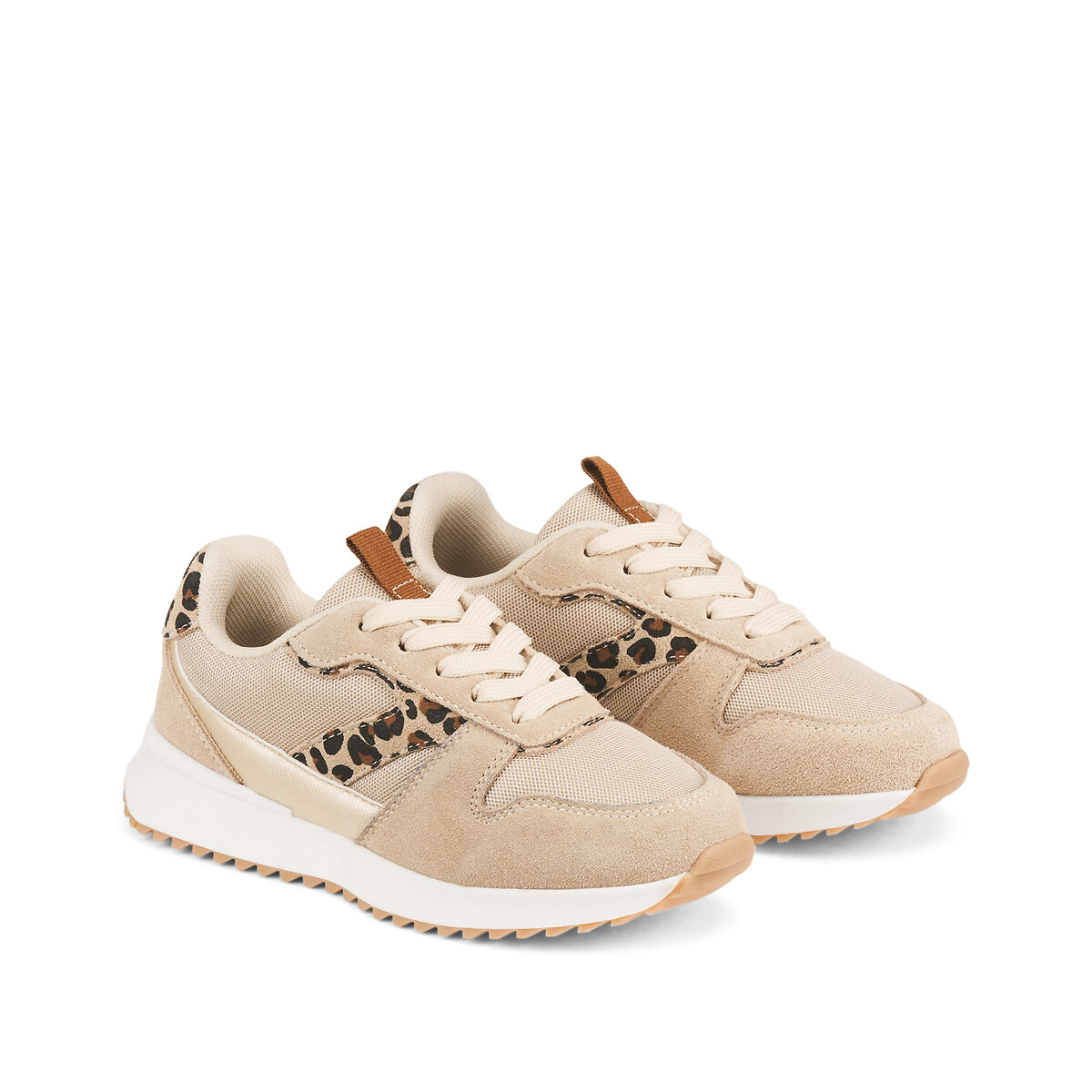 La Redoute Collections Αθλητικά μποτάκια με κορδόνια και λεοπάρ λεπτομέρειες