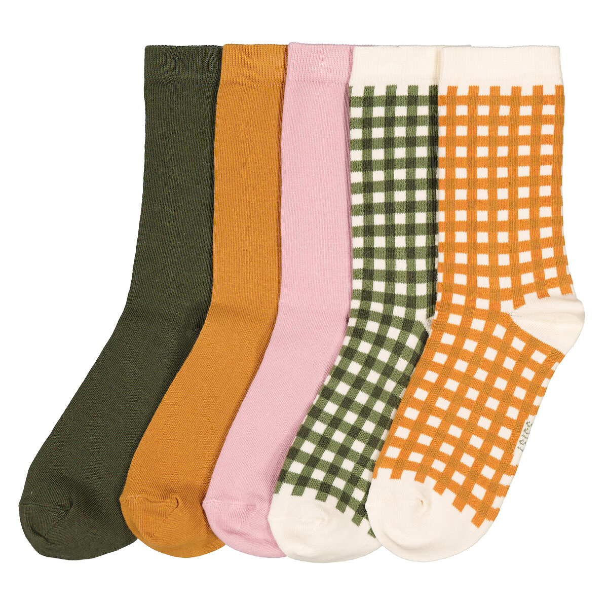 Σετ 5 ζευγάρια κάλτσες με μικρά καρό