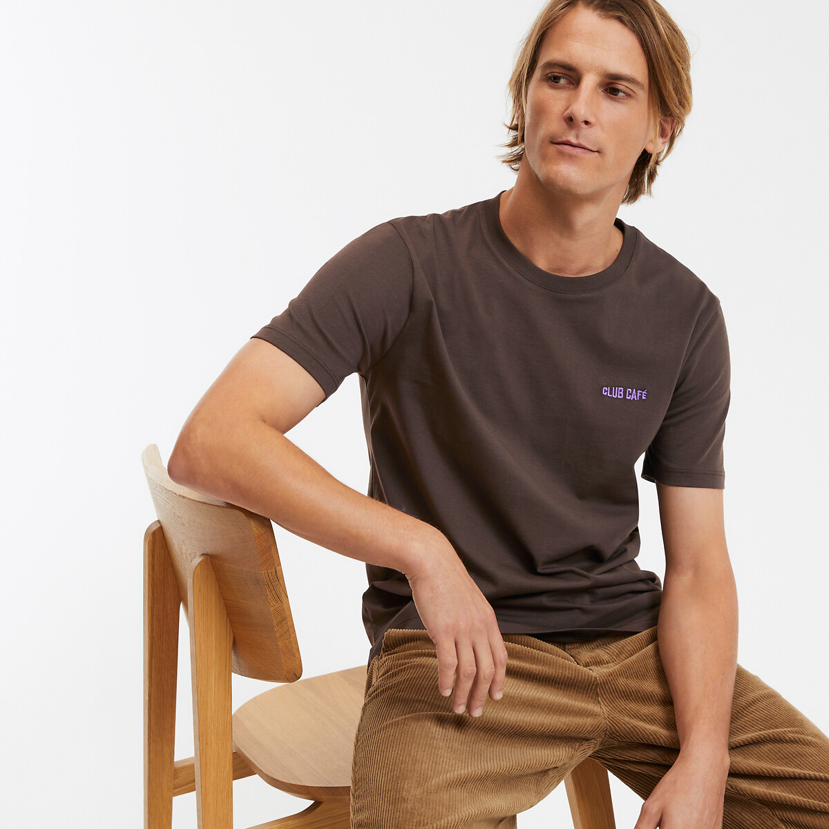 La Redoute Collections Κοντομάνικη μπλούζα με κέντημα