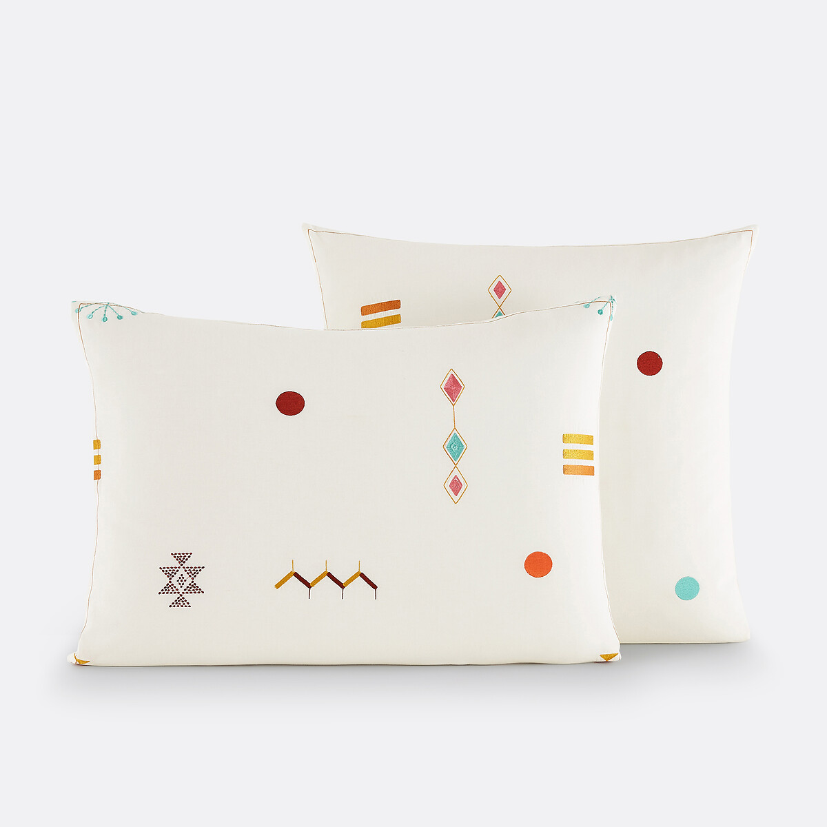 La Redoute Interieurs Βαμβακερή μαξιλαροθήκη με κέντημα vintage 50x70 cm