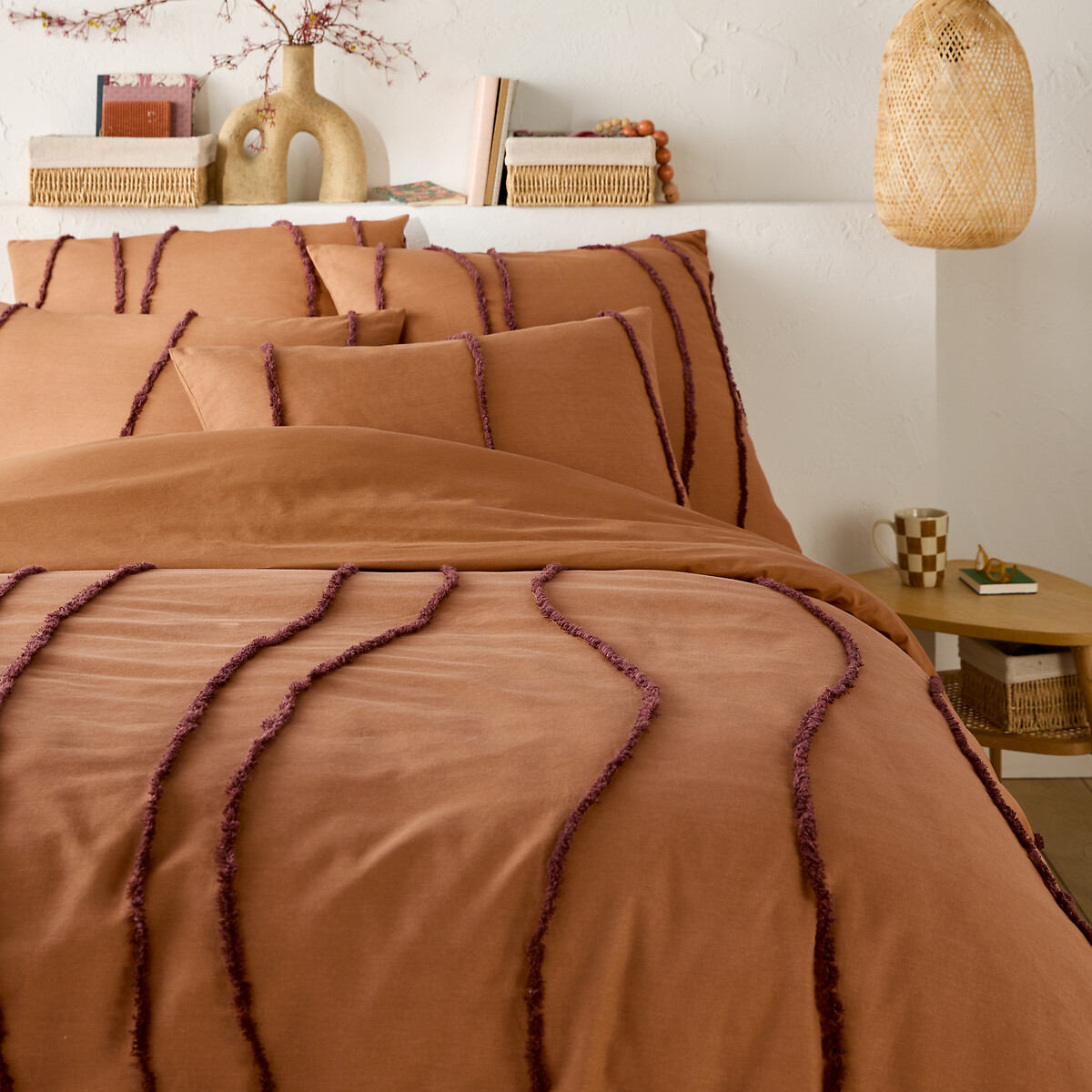 Βαμβακερή παπλωματοθήκη με tufted μοτίβα 140x200 cm