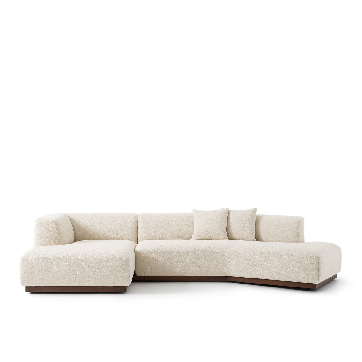 AM.PM Γωνιακός καναπές με μπουκλέ ταπετσαρία Μ152xΠ323xΥ67cm