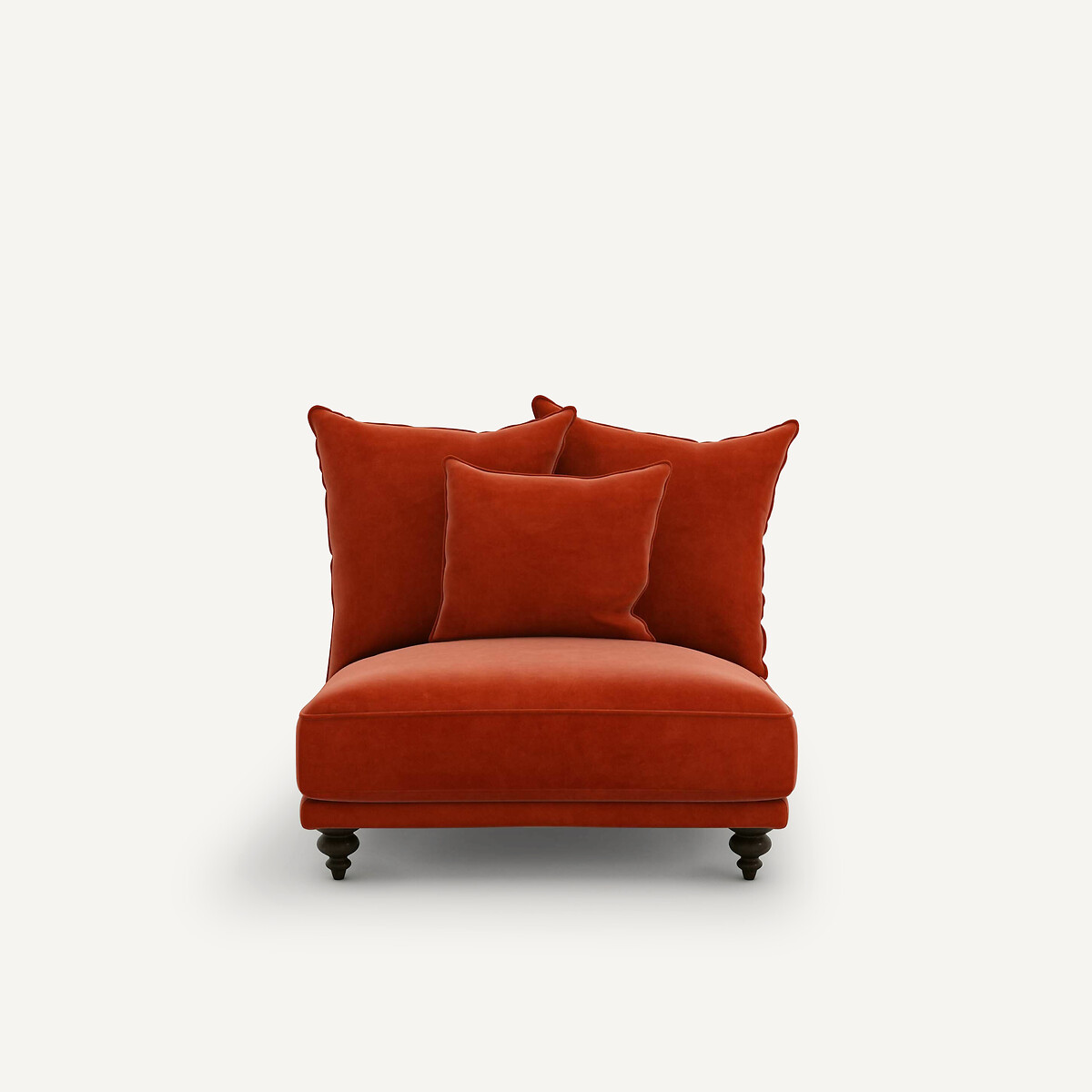 AM.PM Πολυθρόνα χωρίς μπράτσα από βελούδο Μ105xΠ96xΥ93cm