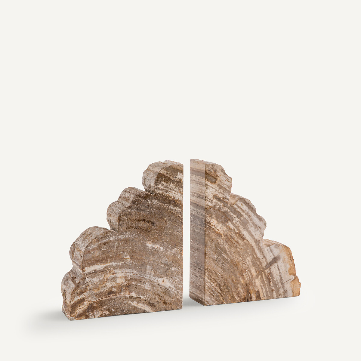 AM.PM Σετ 2 βιβλιοστάτες από απολιθωμένο ξύλο Μ34xΠ42xΥ27cm