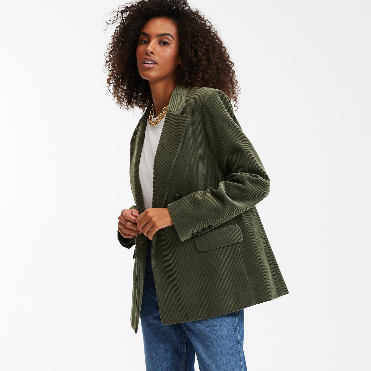 Μακρύ μπλέιζερ σε φαρδιά γραμμή