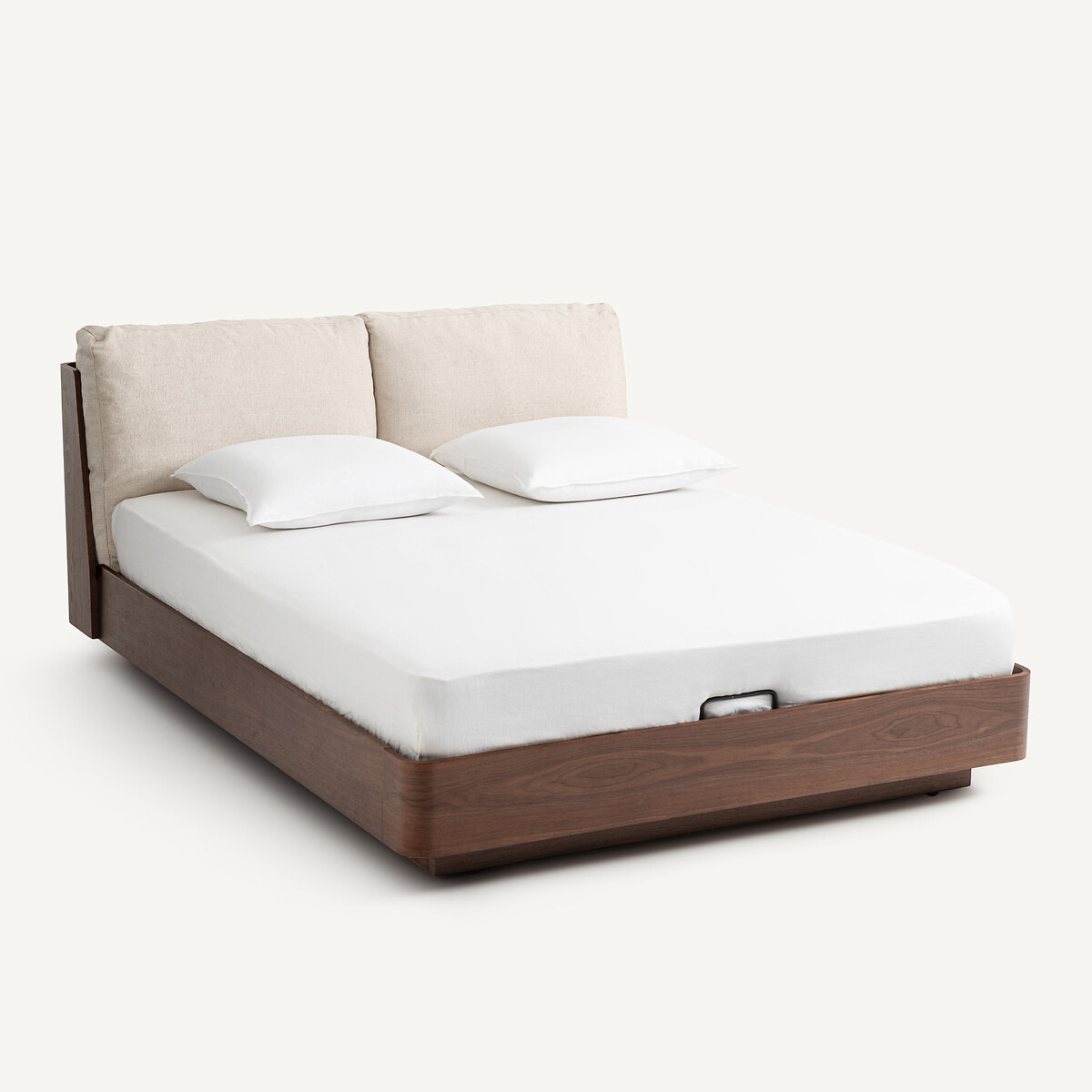 AM.PM Κρεβάτι από ξύλο καρυδιάς με αποθηκευτικό χώρο