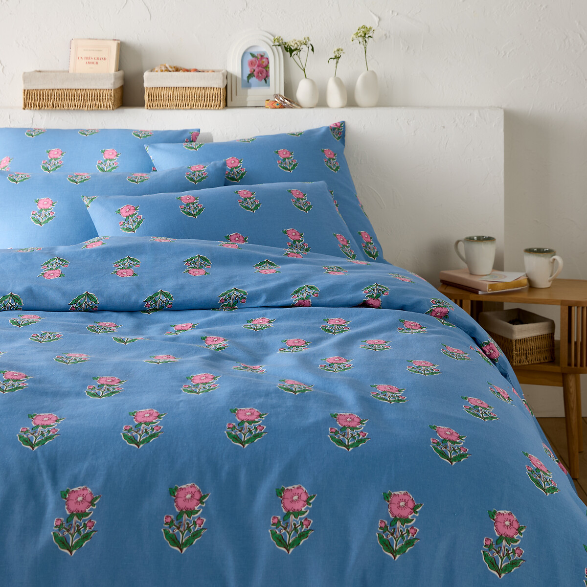 Παπλωματοθήκη από προπλυμένο βαμβάκι και λινό 140x200 cm