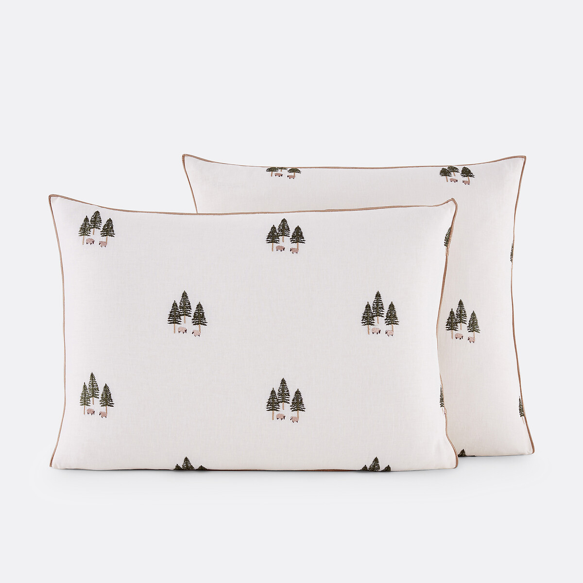 Μαξιλαροθήκη από προπλυμένο λινό και βαμβάκι 65x100 cm