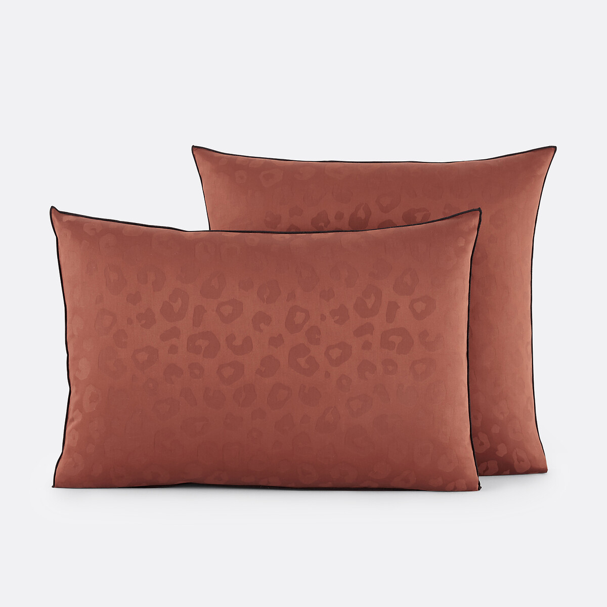 Μαξιλαροθήκη με λεοπάρ μοτίβο από βαμβακερό σατέν, 300 κλωστές, Thelma