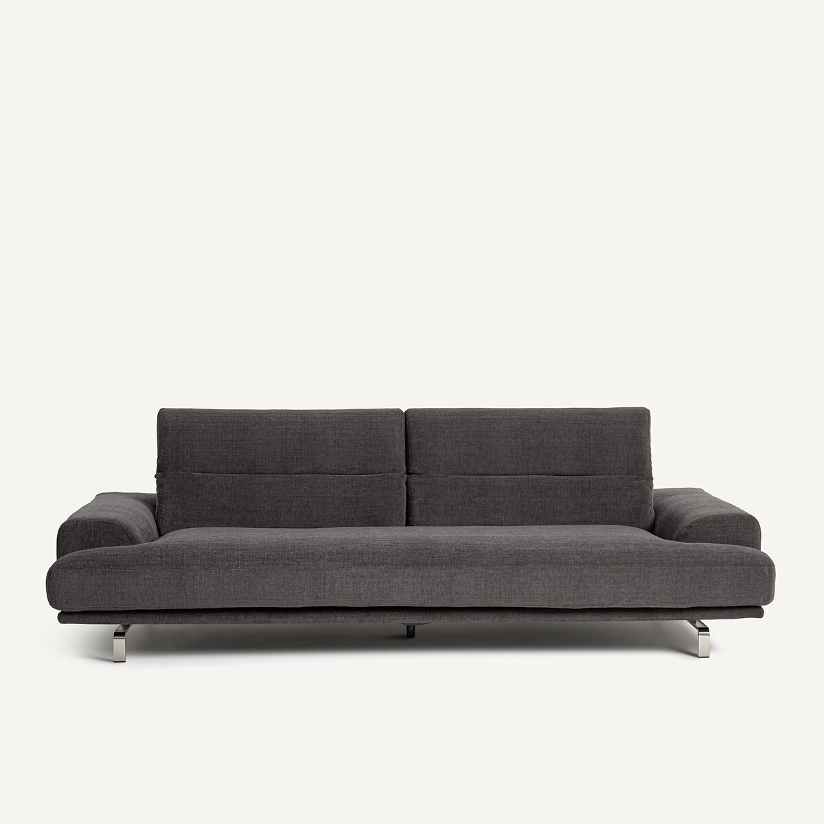 Καναπές με ψαθωτή ταπετσαρία από πολυέστερ Μ105xΠ215xΥ83cm