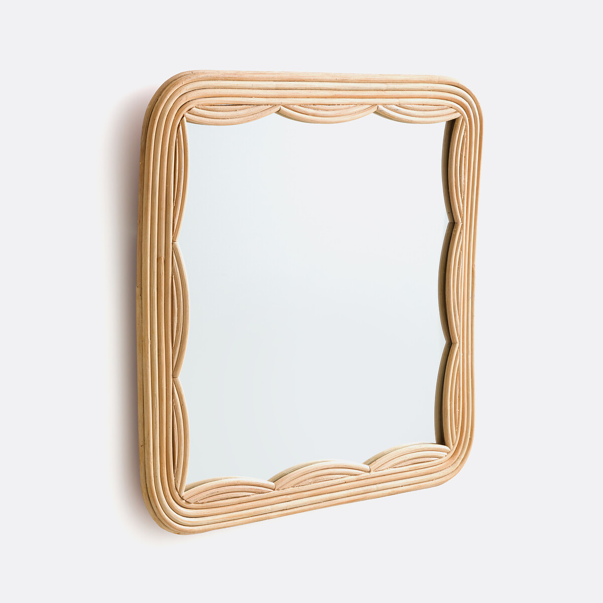 Τετράγωνος καθρέφτης από ρατάν Υ52 εκ. Μ2xΠ52xΥ52cm