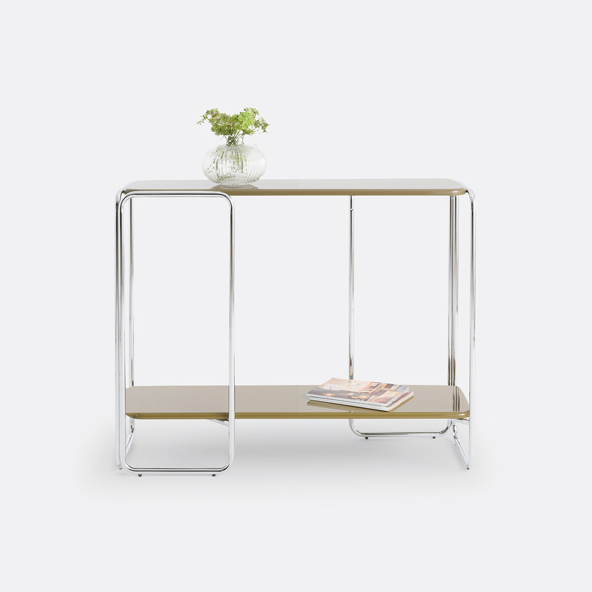 Κονσόλα με λακαρισμένη διπλή επιφάνεια Μ35xΠ105xΥ84cm