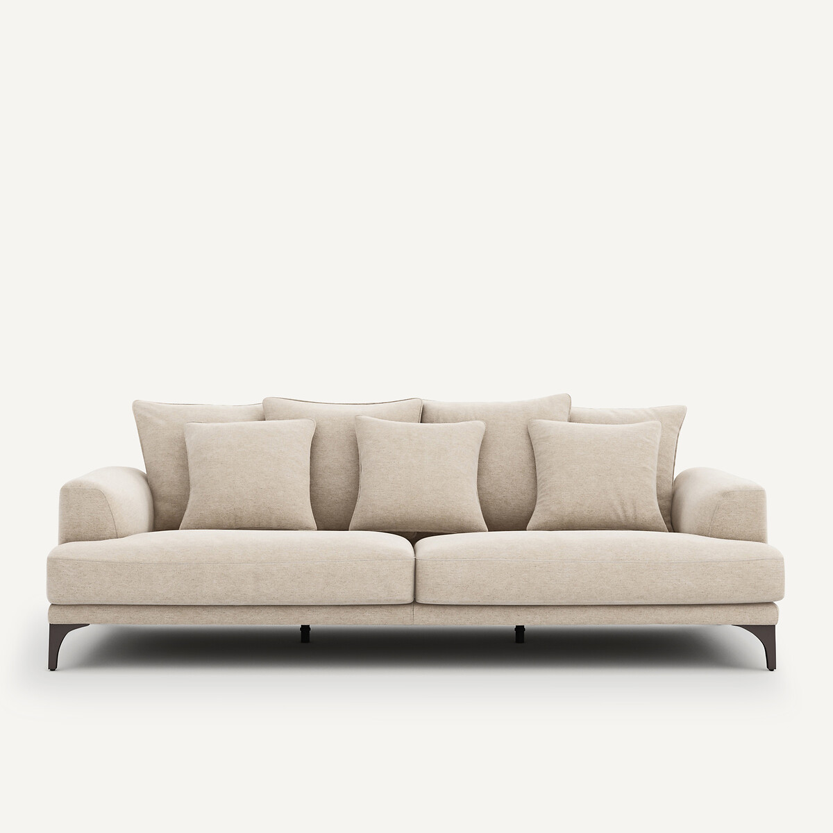 Καναπές με μελανζέ ταπετσαρία Μ105xΠ217xΥ84cm