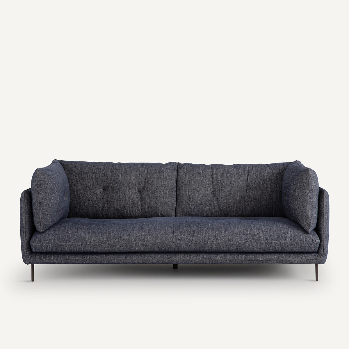 Καναπές με μελανζέ ταπετσαρία Μ106xΠ201xΥ80cm
