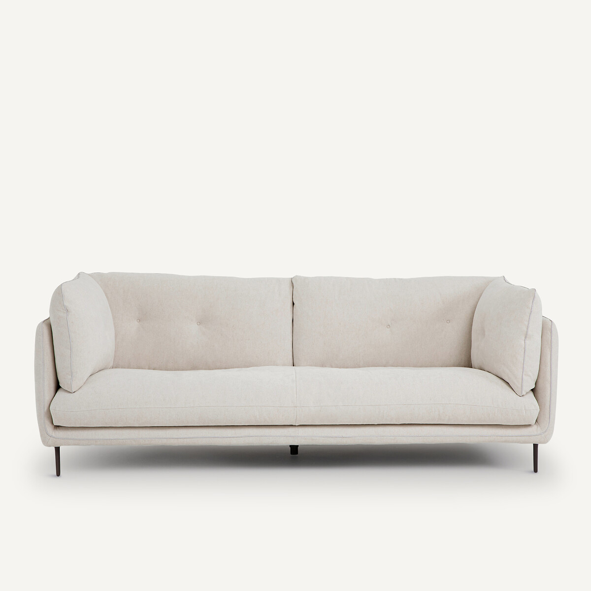 Καναπές με μελανζέ ταπετσαρία Μ106xΠ201xΥ80cm