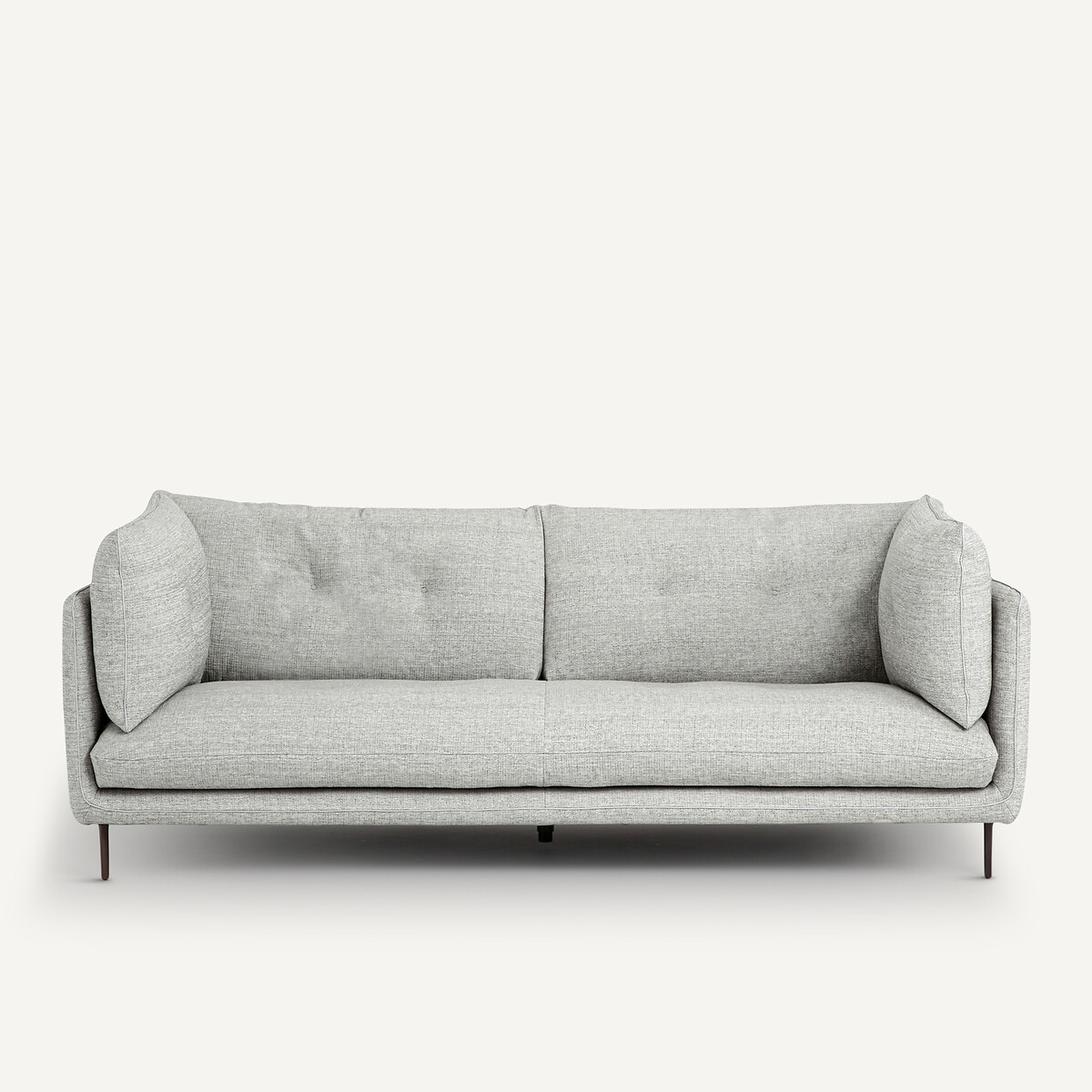 Καναπές με μελανζέ ταπετσαρία Μ106xΠ201xΥ80cm