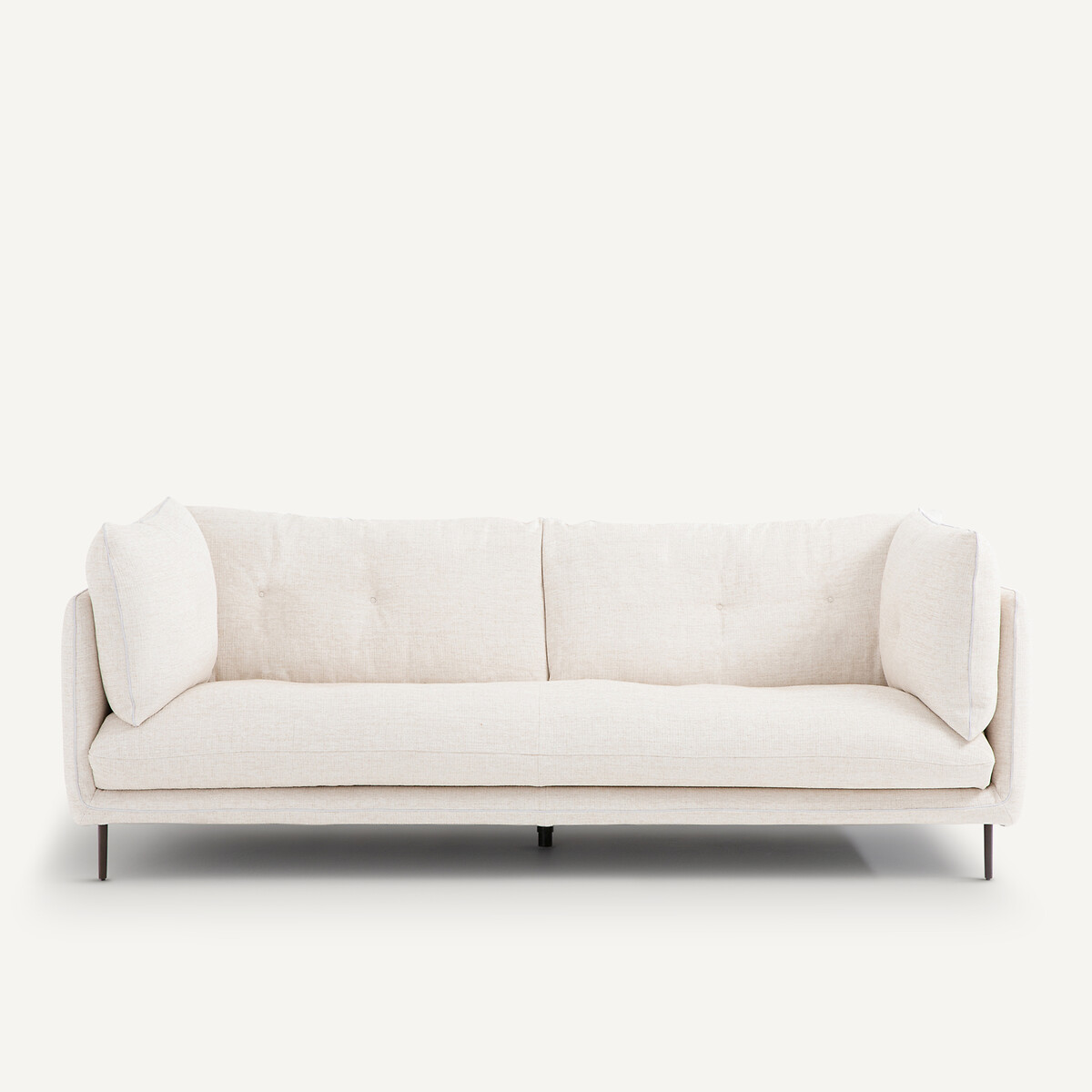 Καναπές με μελανζέ ταπετσαρία Μ106xΠ201xΥ80cm