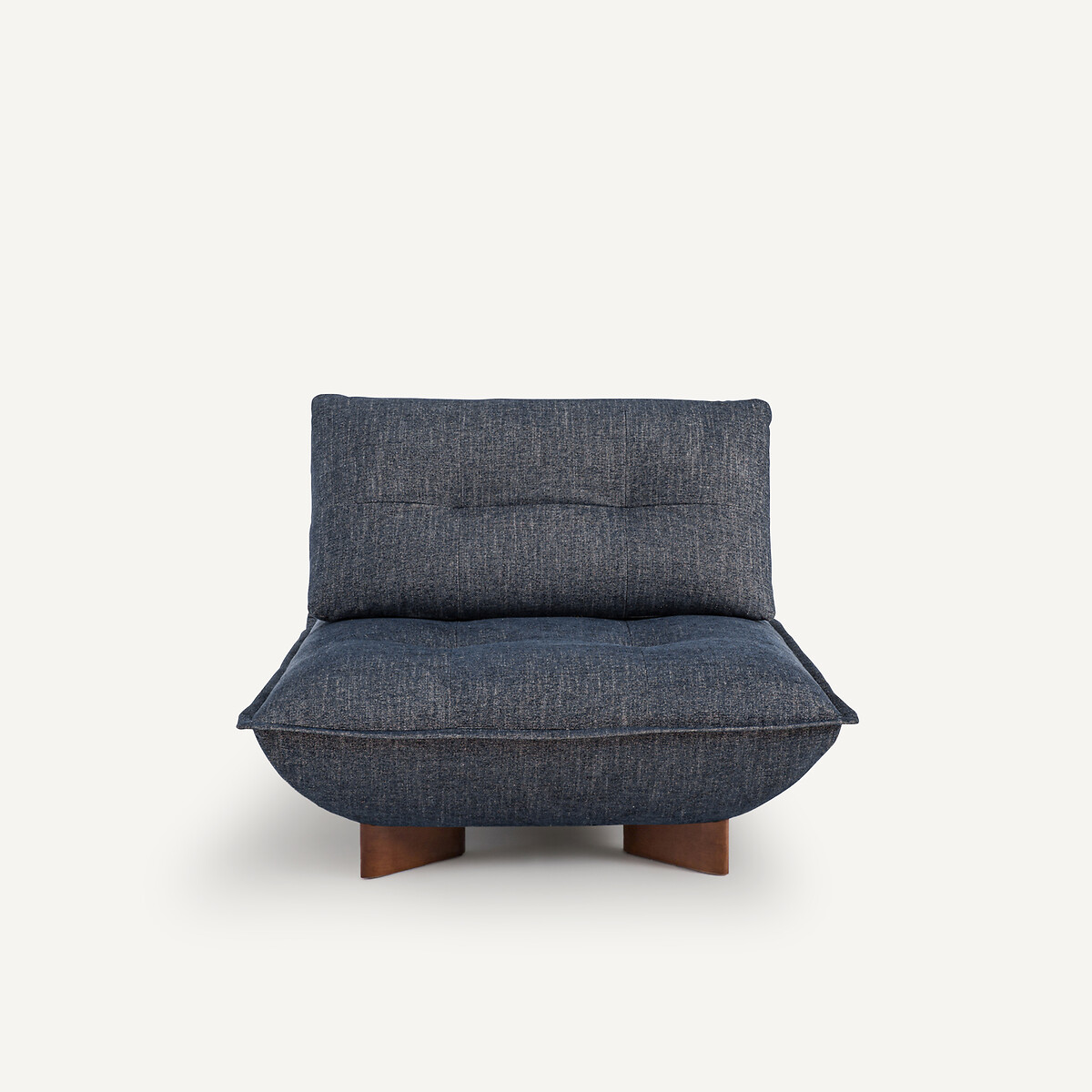 AM.PM Πολυθρόνα χωρίς μπράτσα με μελανζέ βαμβακερή ταπετσαρία Μ138xΠ105xΥ84cm